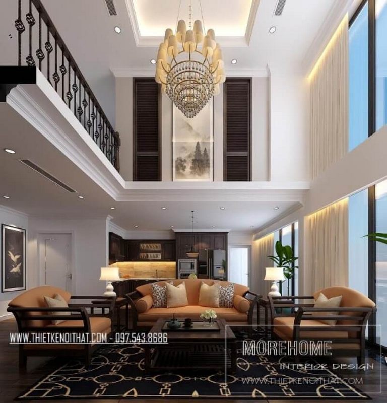 Trang trí nội thất chung cư với sofa gỗ tự nhiên phong cách gỗ Việt