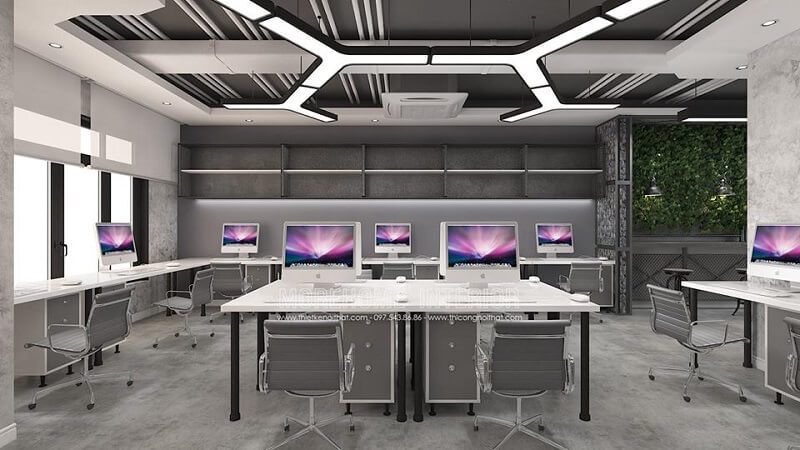 Tạo ra một thiết kế nội thất văn phòng hiện đại và cao cấp cho công ty công nghệ thông tin.
